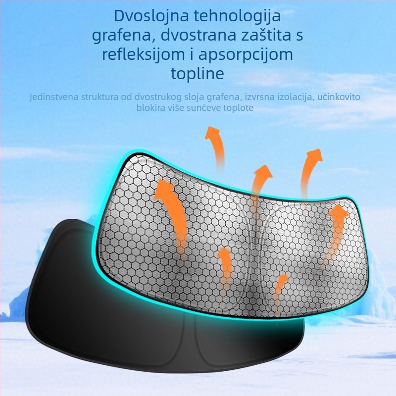 Sjenilo za sunce za MINI Cooper od carAwait – titanij materijal, ravni montaža, tisk loga dostupan