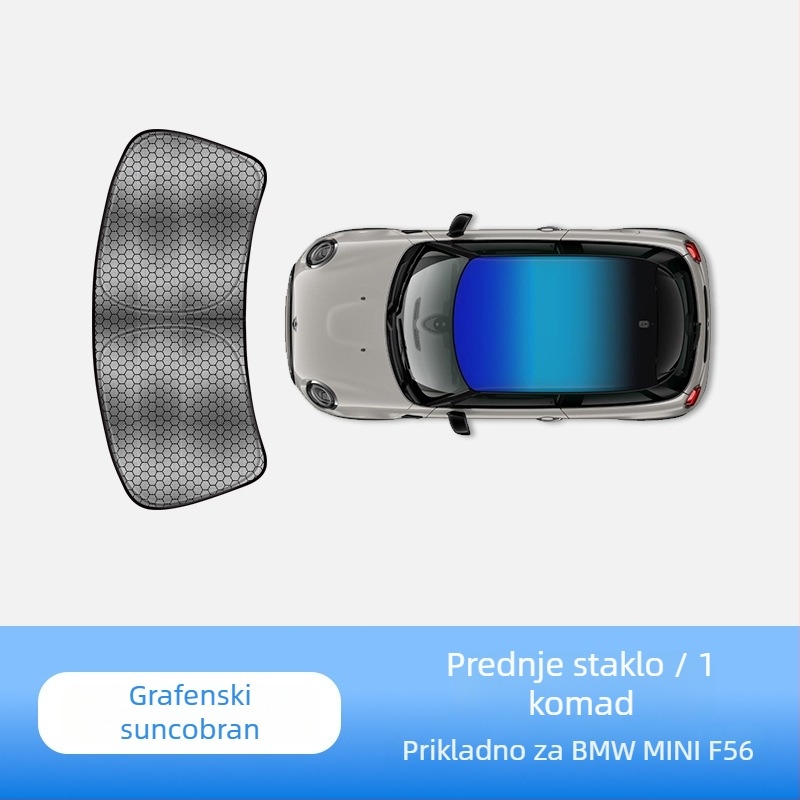 Sjenilo za sunce za MINI Cooper od carAwait – titanij materijal, ravni montaža, tisk loga dostupan