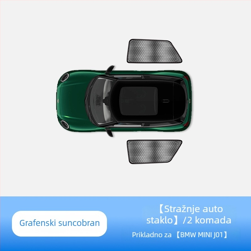 Sjenilo za sunce za MINI Cooper od carAwait – titanij materijal, ravni montaža, tisk loga dostupan