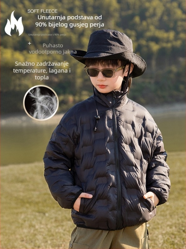 Beibei Baodi dječja jakna s perjem patke, kapuljača, odvojiva, vodootporna 5000mm, prozračnost 5000mm