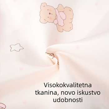 Jakna za djevojčice – kapuljača, zatvarač, dugi rukavi, poliester, karikaturni uzorak