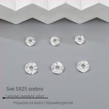 S925 razdvojne perle s prugastim valovitim cvjetnim dizajnom – za DIY nakit, narukvica i ogrlica