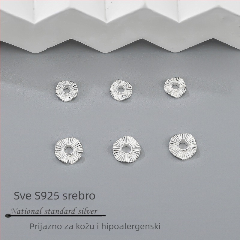 S925 razdvojne perle s prugastim valovitim cvjetnim dizajnom – za DIY nakit, narukvica i ogrlica