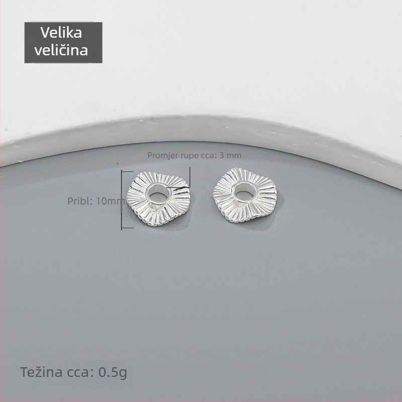 S925 razdvojne perle s prugastim valovitim cvjetnim dizajnom – za DIY nakit, narukvica i ogrlica