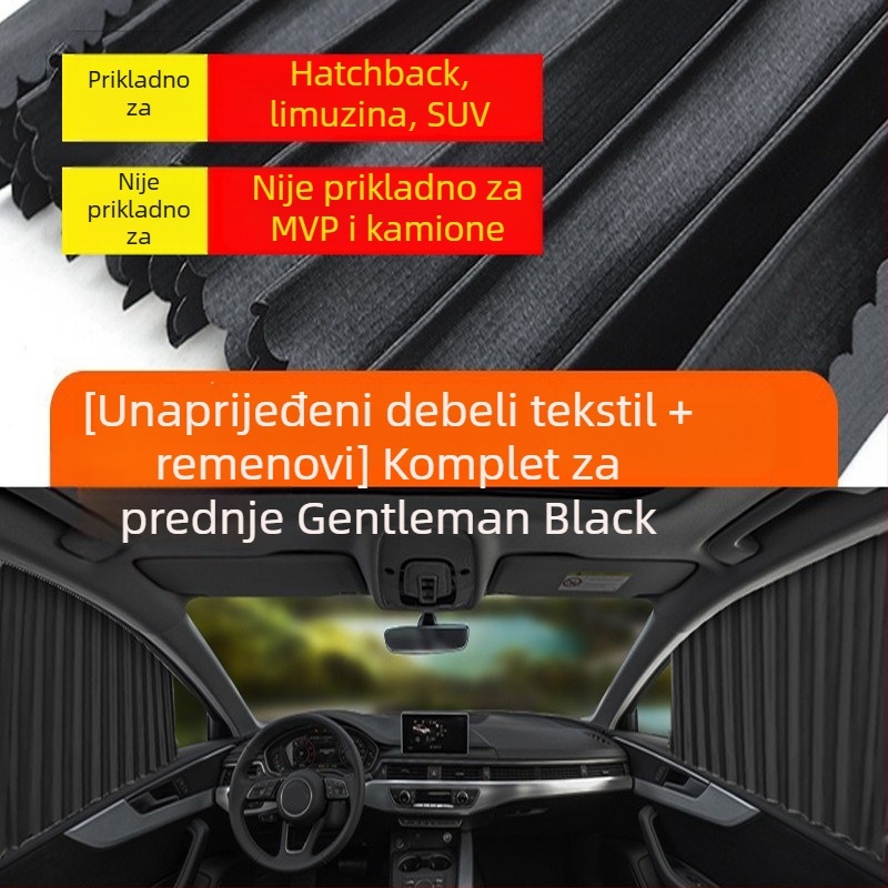 Automobilsko sjenilo od najlonske mreže, magnetsko pričvršćivanje, univerzalno za prozor automobila, zaštita od sunca i toplinska izolacija