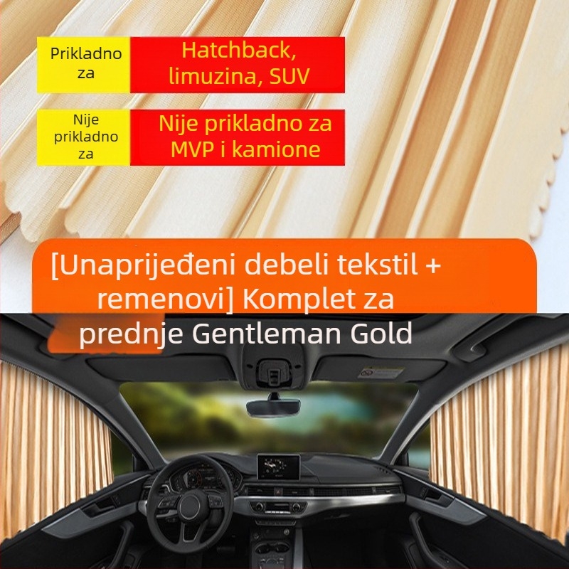 Automobilsko sjenilo od najlonske mreže, magnetsko pričvršćivanje, univerzalno za prozor automobila, zaštita od sunca i toplinska izolacija