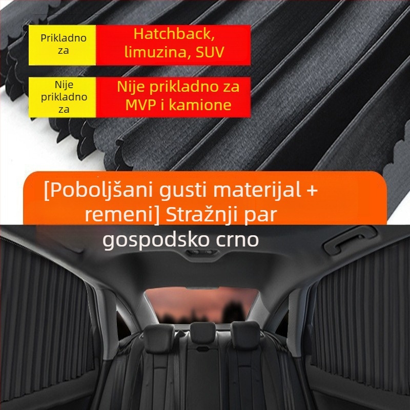 Automobilsko sjenilo od najlonske mreže, magnetsko pričvršćivanje, univerzalno za prozor automobila, zaštita od sunca i toplinska izolacija