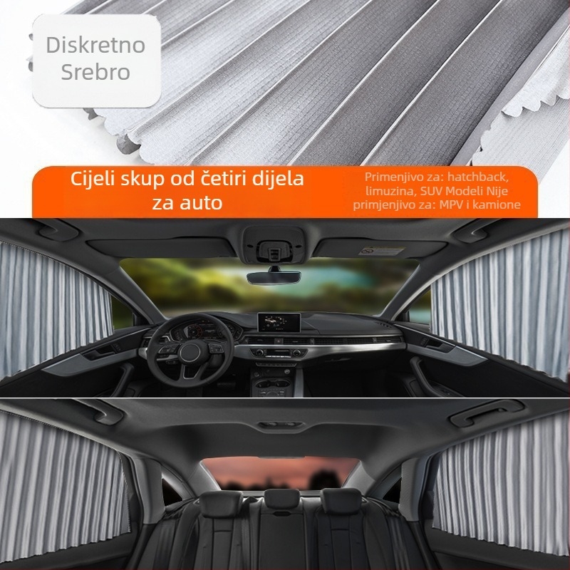 Automobilsko sjenilo od najlonske mreže, magnetsko pričvršćivanje, univerzalno za prozor automobila, zaštita od sunca i toplinska izolacija