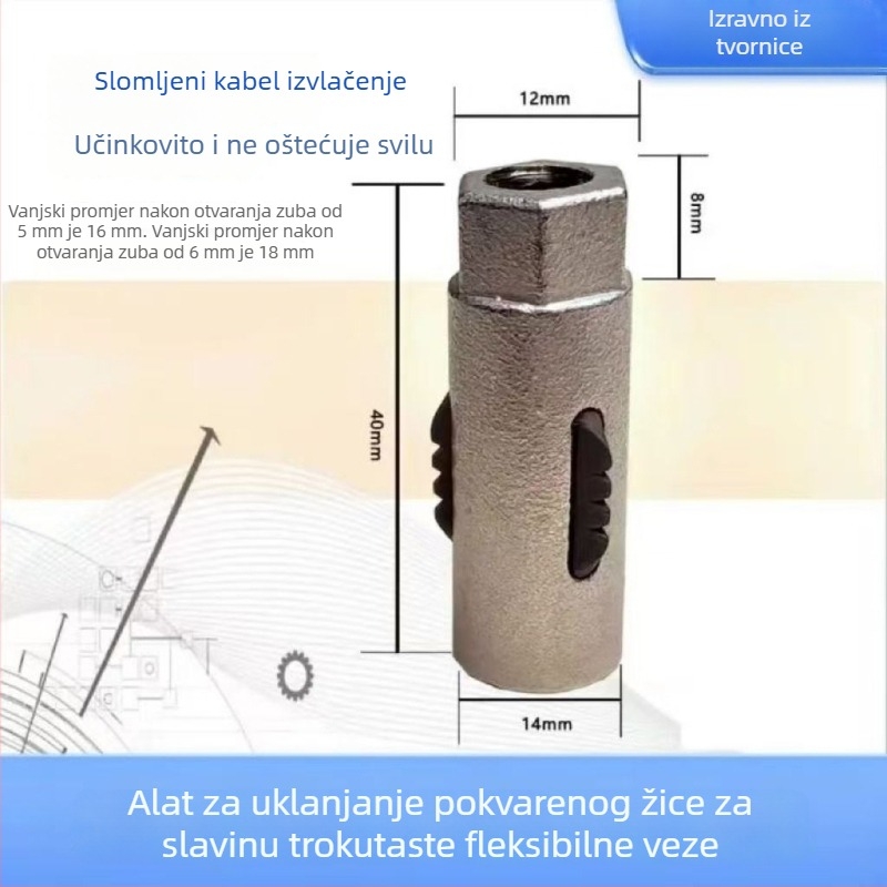 Alat za demontažu za uklanjanje žice s vodovodne cijevi, od kovanog čeličnog krom-vanadija, 4-dijelni set, za kućnu upotrebu