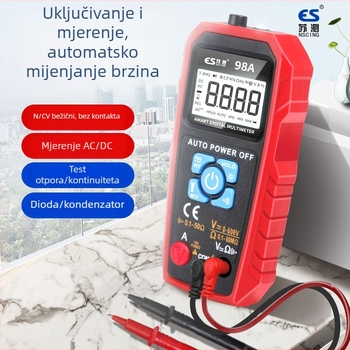 Automatski digitalni multimetar s automatskim rasponom, s pozadinskim osvjetljenjem zaslona, visoka preciznost, mjerenje kapaciteta i temperature