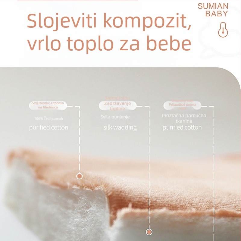 Dječja jakna od pamuka, unisex, debela, s kapuljom, zimska, dugi rukavi