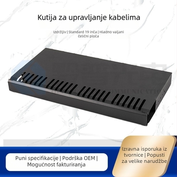 Regal za upravljanje kabelima i skladište žica, 24/48-portni, čvrsta konstrukcija od hladno valjanog čelika, za mrežne kablove