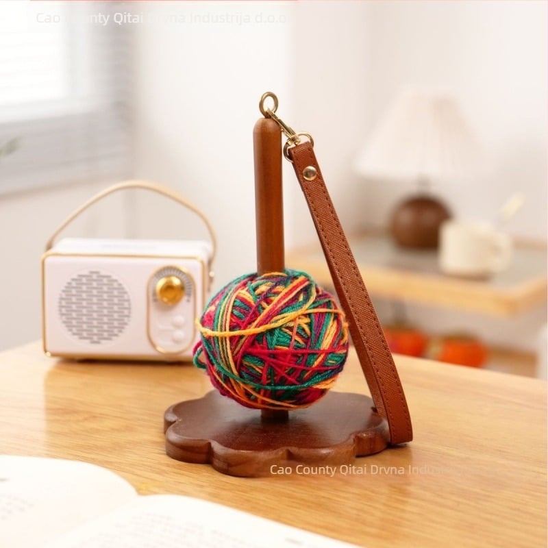 Prijenosni stolni stalak za pređu – drveni držač kolutova, višestruka namjena, moderni minimalistički dizajn