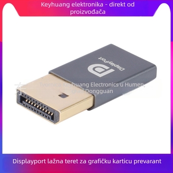 DisplayPort aluminijsko kućište dummy load za DP/MiniDP liniju (bakrena žica, 40 mm, PVC oblikovanje)