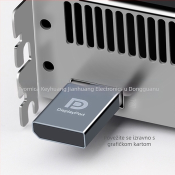 DisplayPort aluminijsko kućište dummy load za DP/MiniDP liniju (bakrena žica, 40 mm, PVC oblikovanje)