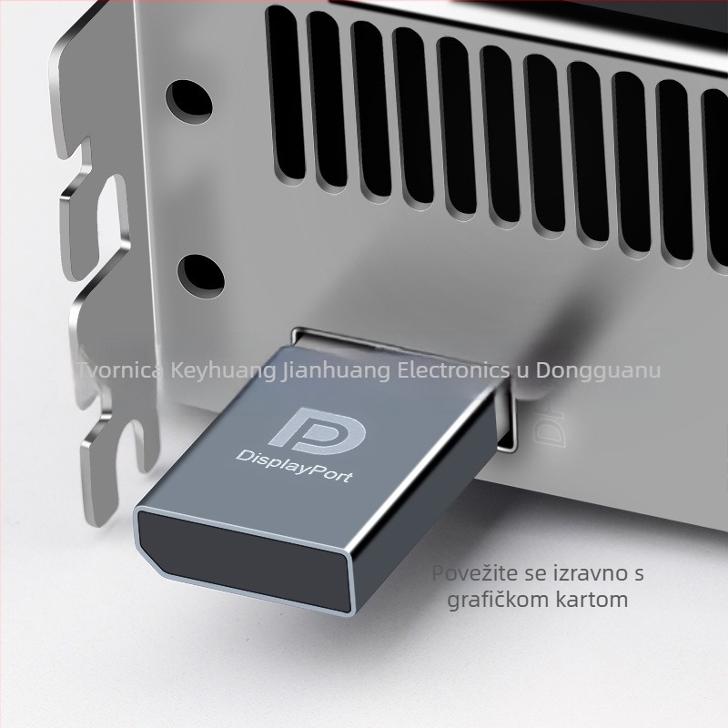 DisplayPort aluminijsko kućište dummy load za DP/MiniDP liniju (bakrena žica, 40 mm, PVC oblikovanje)
