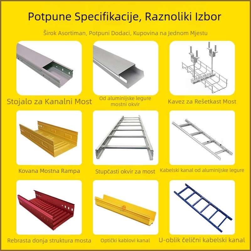 Mrežasta kabelska kanalica, 304 nehrđajući čelik, prilagodljiva, za podatkovni centar, ISO 9001:2000 certifikat