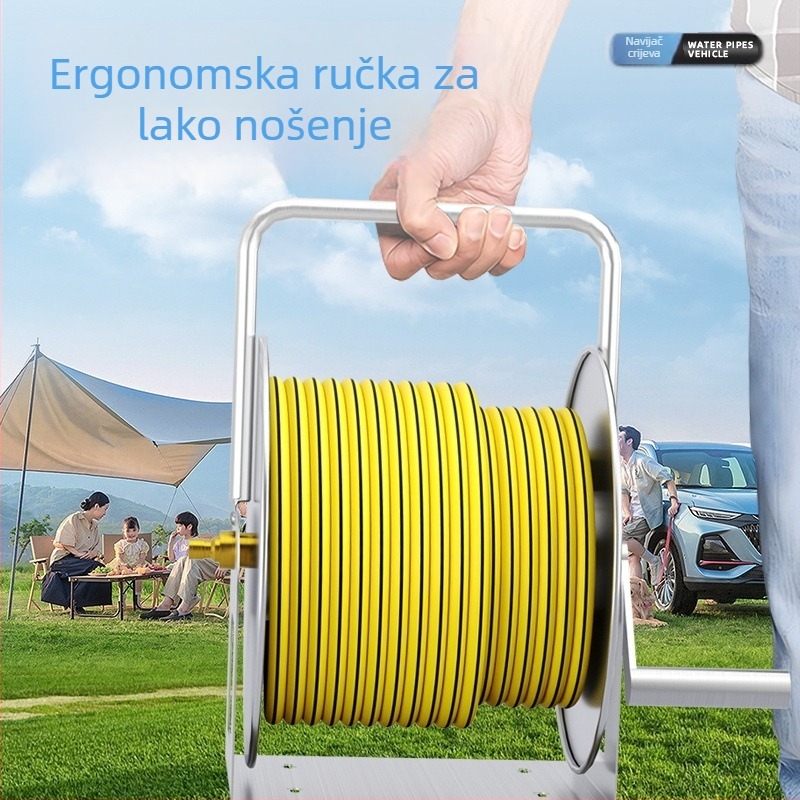 Sangmei Kućna rolna crijeva za pranje automobila i skladištenje vodene pištolje, navijanje crijeva za zalijevanje vrta