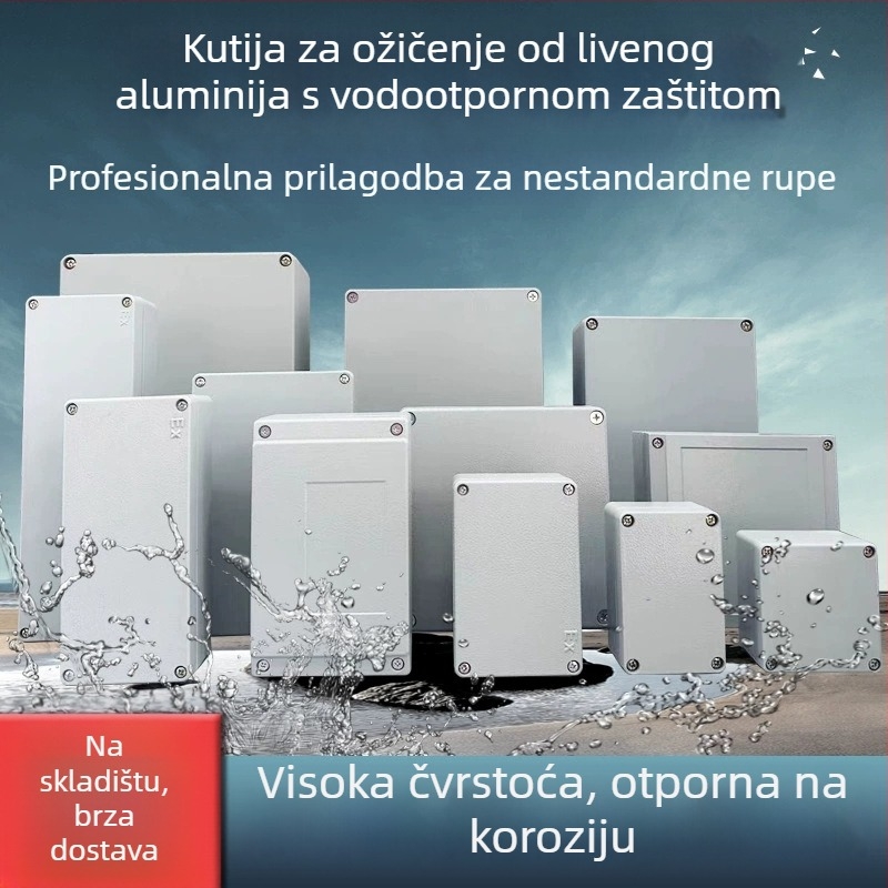 Lit aluminijska vanjska vodootporna kutija za razvodnu kutiju, eksplozijski otporna terminalna kutija, kišoodporna kućišta