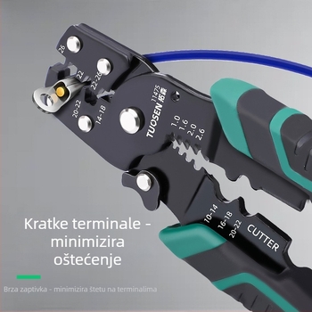 Topson antistatične kliješta za skidanje izolacije i krimpanje žica, 253 g