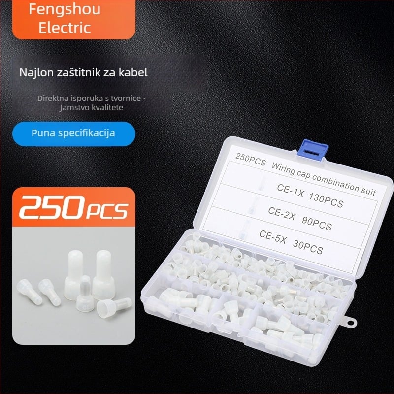 Harvest najlonske kapsice za kabelske spojeve, 250 kom, za rasvjetu