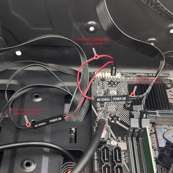 Napajanje kabel splitter za računalo POWER P1, dvostruki izlaz, očuvana funkcija ponovnog pokretanja, duljina 0.12 m, vodič od legure, nikl prevlakom
