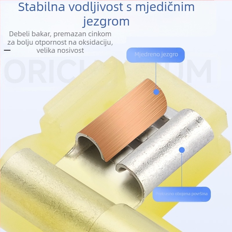 Hsai potpuno izolirani najlonski ženski terminal u obliku zastavice, model FLDNY 1.25-187, za električare