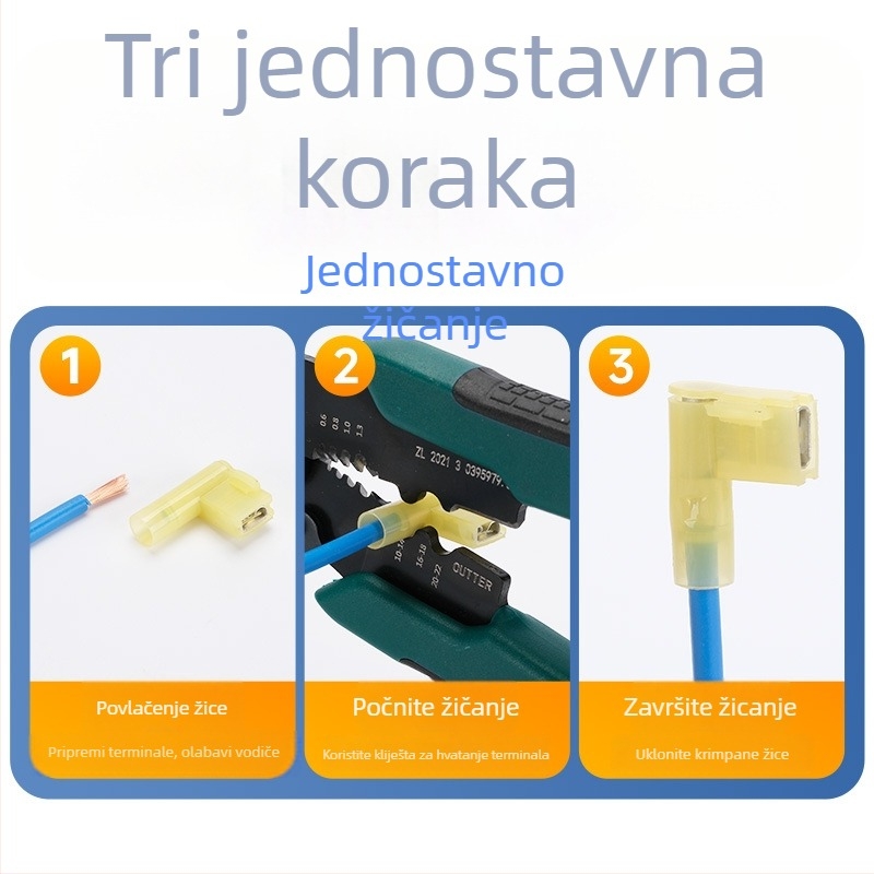 Hsai potpuno izolirani najlonski ženski terminal u obliku zastavice, model FLDNY 1.25-187, za električare