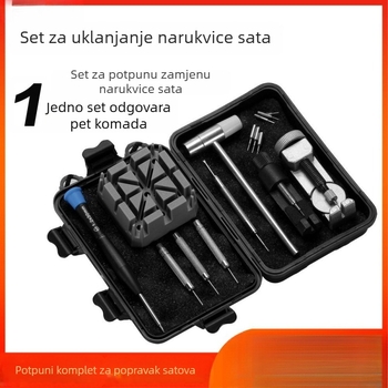 Set za popravak satova s alatom za uklanjanje kaiša, rezač za zale i instalaciju čeličnog kaiša