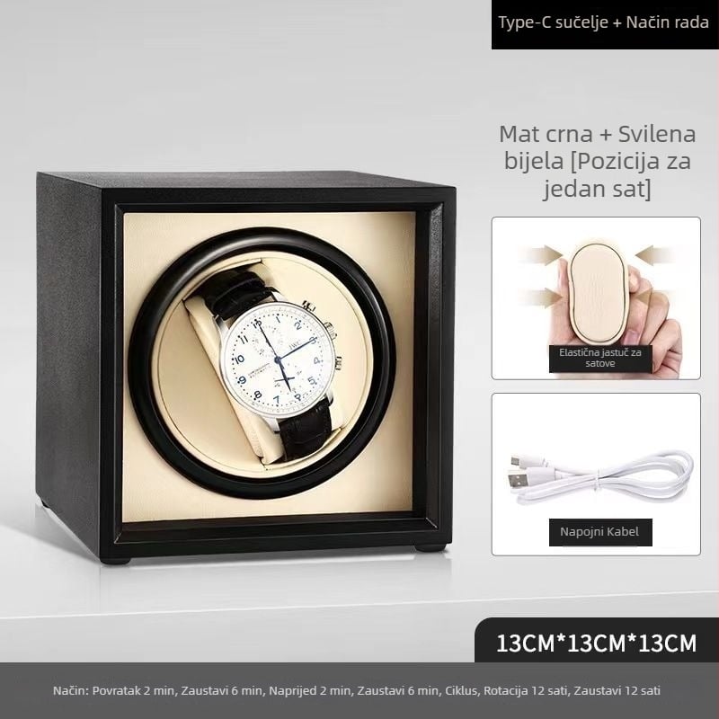 Mehanički navijač satova u kutiji – automatsko navijanje, tih rad, anti-magnetni