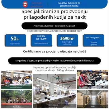 Oktagonalna kutija za satove sa svjetlom, lakirani završetak u stilu piana, skladištenje kvarcnih satova i kutija za nakit