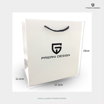 Pagani Design vrećica za poklon za satove, visoko kvalitetna papirnata torba za poklone, otisnuti logotip, prilagodba, ljeto 2021