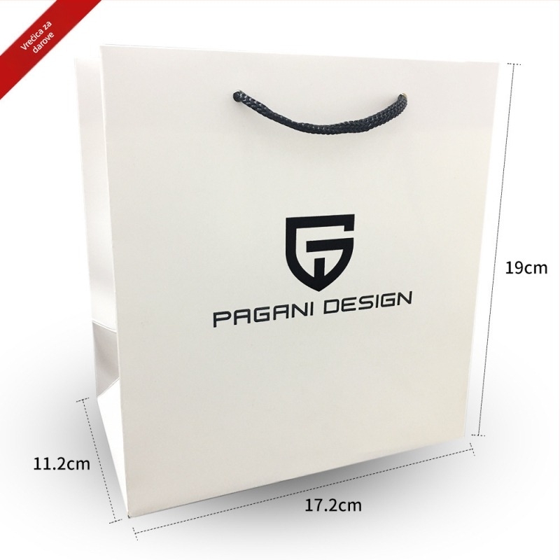Pagani Design vrećica za poklon za satove, visoko kvalitetna papirnata torba za poklone, otisnuti logotip, prilagodba, ljeto 2021