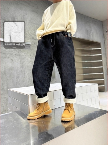 Dječje traperice za dječake – svakodnevni stil, 100% pamuk, zima