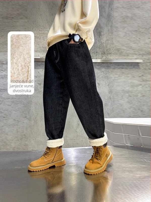 Dječje traperice za dječake – svakodnevni stil, 100% pamuk, zima