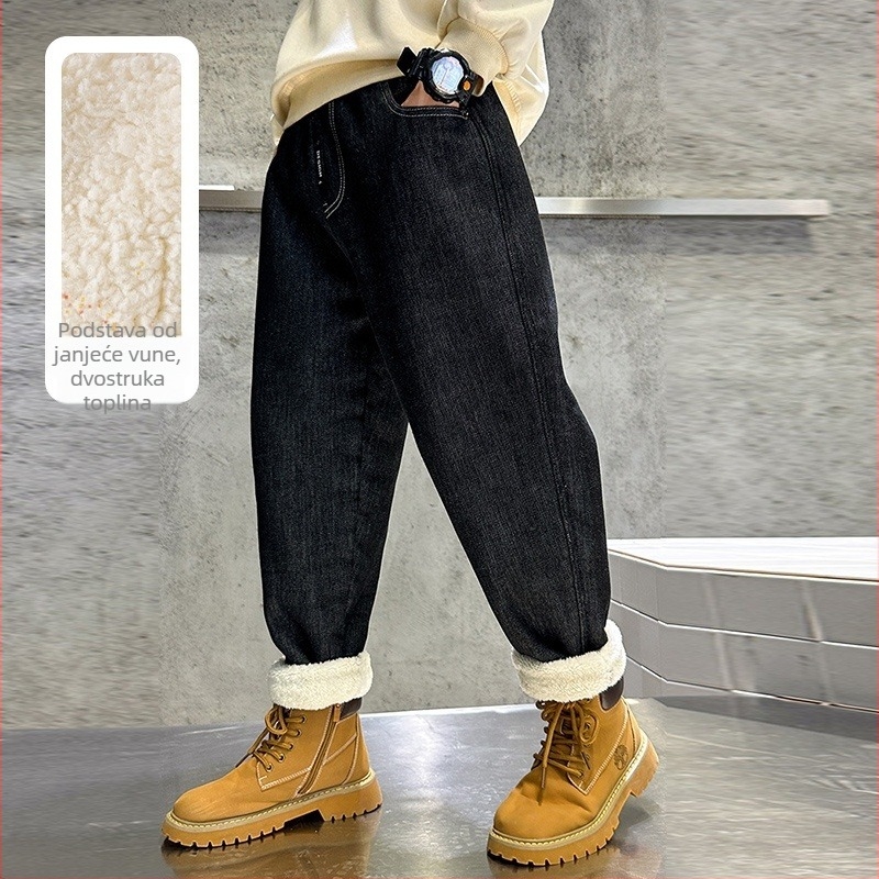 Dječje traperice za dječake – svakodnevni stil, 100% pamuk, zima