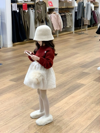 Dječja plisirana suknja u korejskom stilu, 100% pamuk, zima 2024