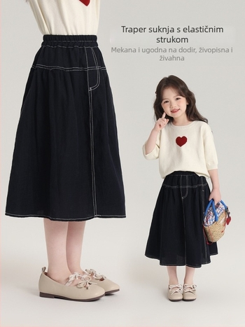 Pudding Haru Djevojčice A-linijska suknja (Nylon 9% smjesa, za djecu 8+ godina, proljeće-jesen)