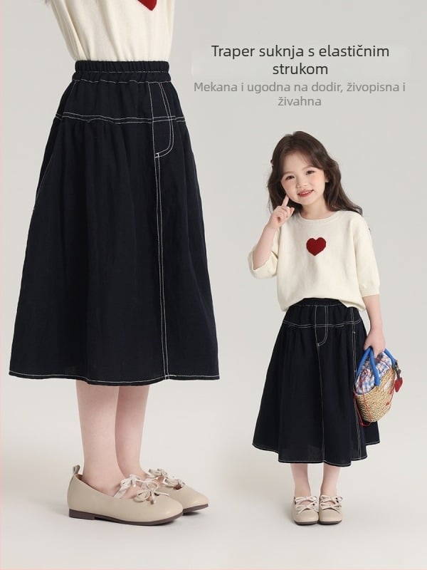 Pudding Haru Djevojčice A-linijska suknja (Nylon 9% smjesa, za djecu 8+ godina, proljeće-jesen)