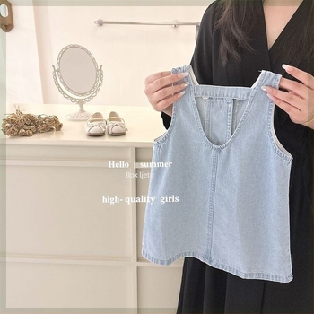 Dječja ljetna haljina s trakama za djevojčice, bez rukava, A-linija silueta, jednobojna poliester tkanina, za uzrast 3–8 godina