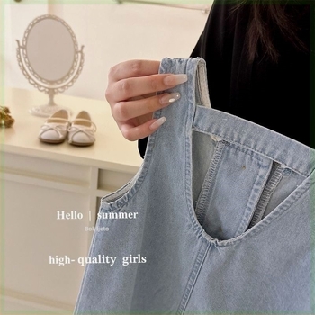 Dječja ljetna haljina s trakama za djevojčice, bez rukava, A-linija silueta, jednobojna poliester tkanina, za uzrast 3–8 godina