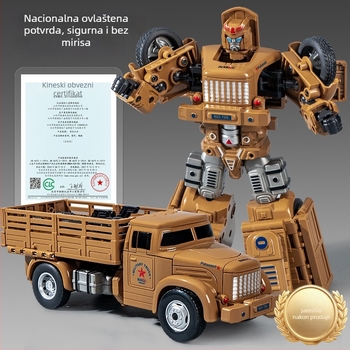 DIY ručno transformirajući robot-automobil model – plastični model automobila s upravljanjem inercijom, simulirano vojno vozilo