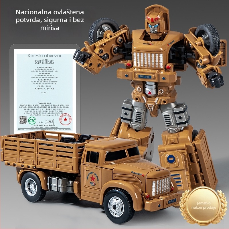 DIY ručno transformirajući robot-automobil model – plastični model automobila s upravljanjem inercijom, simulirano vojno vozilo