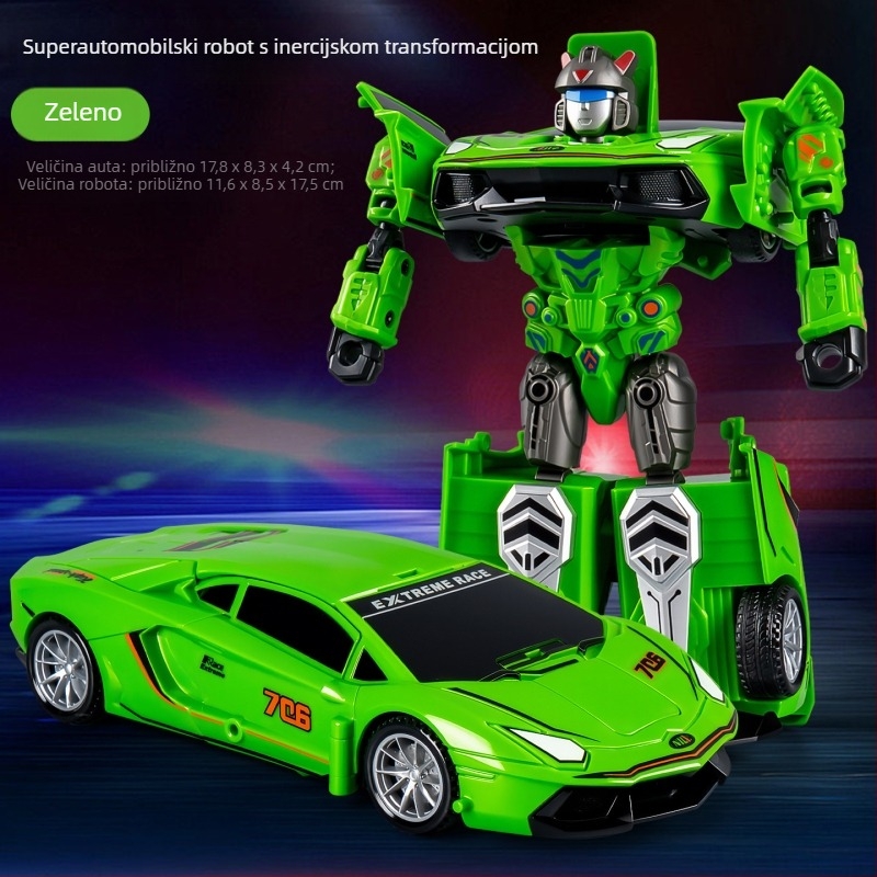 DIY ručno transformirajući robot-automobil model – plastični model automobila s upravljanjem inercijom, simulirano vojno vozilo