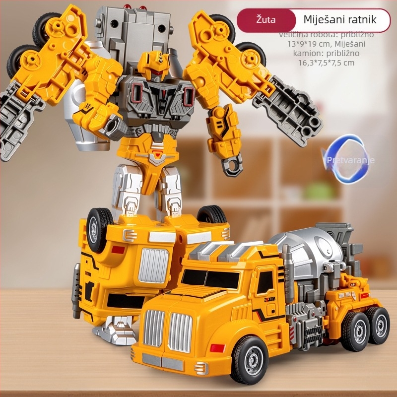 DIY ručno transformirajući robot-automobil model – plastični model automobila s upravljanjem inercijom, simulirano vojno vozilo