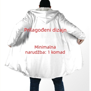 Mantia srednje dužine, ležernog kroja, zatvarač, poliester, umjetna vunena podstava