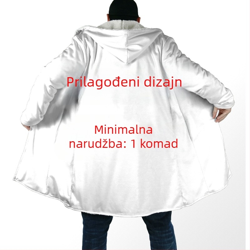 Mantia srednje dužine, ležernog kroja, zatvarač, poliester, umjetna vunena podstava