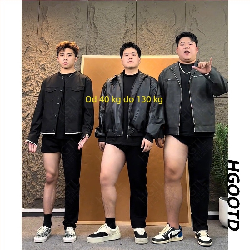 Monster Lab Muške bootcut traperice, jesen-zima, plus size, toplo fleece podstava, denim od pamuka