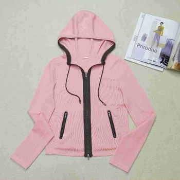 Cardigan od merino vune 95%+, zip zatvarač, okrugli izrez, dugi rukavi