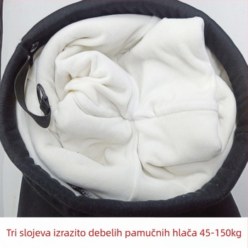 Trudničke hlače za zimu — trostruko fleece podstava, pamuk 70–80%, Island Velvet, super debele, podrška trbuhu
